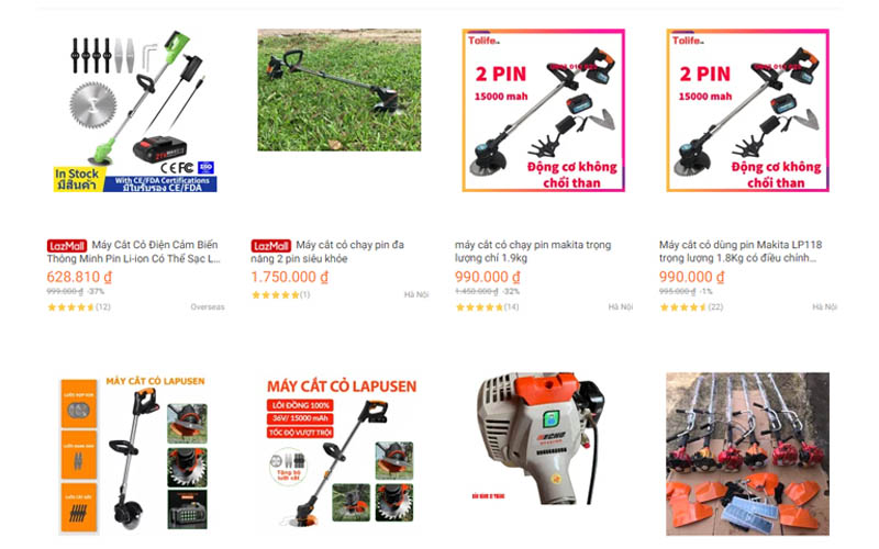 Nguyên nhân nào khiến máy cắt cỏ bán trên mạng có giá rất rẻ?