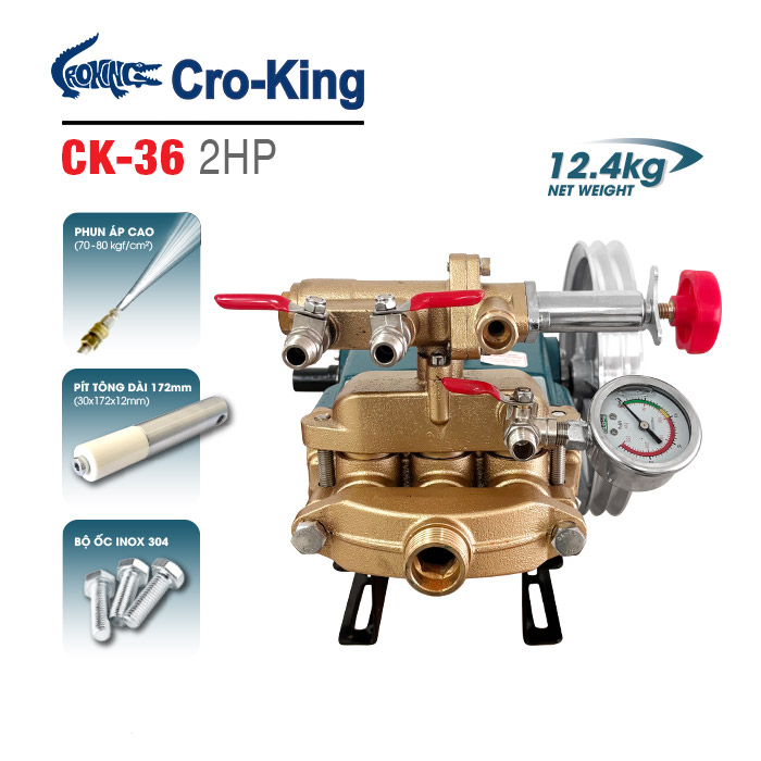 Đầu bơm ty sứ Cro-king CK-36 (2HP)