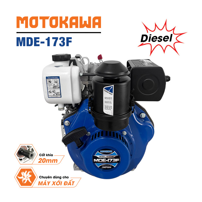 Động cơ diesel MOTOKAWA MDE-173F (cốt khía)